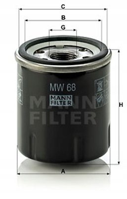 Mann-Filter MW 68 Фильтр масляный, фото 9