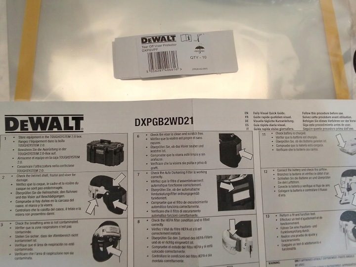 DeWalt DXPGH2SB21 Полумаска oczyszczająca воздух сварочный P3 18 В 2Ah, фото 11