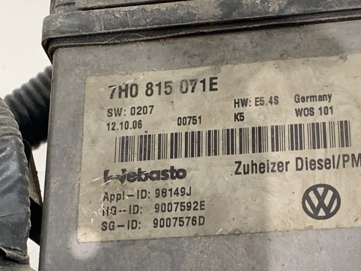 WEBASTO VW TRANSPORTER T5 7H0815071E Микроавтобус 2.5 03-15, фото 4