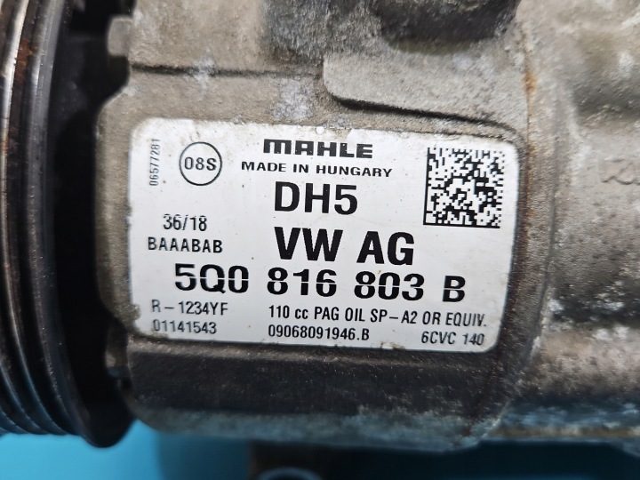 КОМПРЕССОР КОНДИЦИОНЕРА 5Q0816803B SKODA OCTAVIA III 2.0 TSI, фото 6