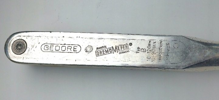 GEDORE КЛЮЧ ДИНАМОМЕТРИЧЕСКИЙ ТИП B DREMOMETER GERMANY 10-120 Нм на 1/2, фото 3