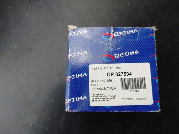 Новый фильтр масляный Optima OP 827594 OP 537/2, фото 1