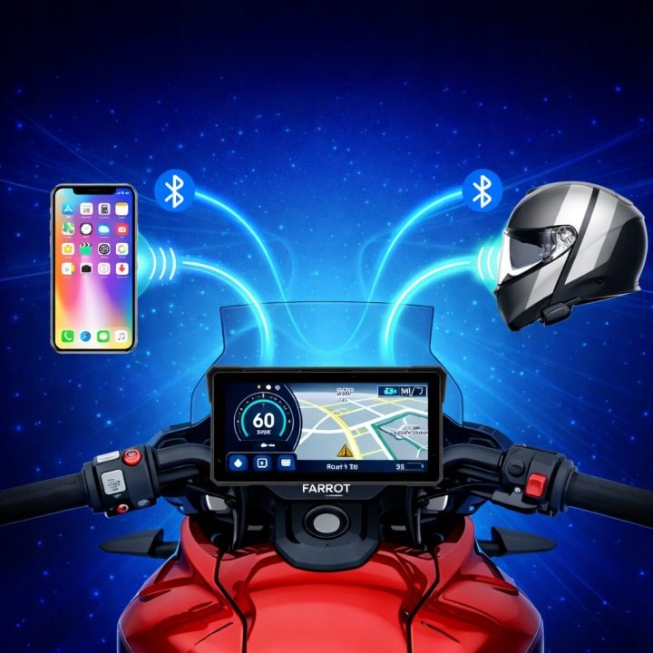 Навигация Мотоциклетная FARROT M780 8.1" CarPlay Android Авто GPS Dual, фото 5