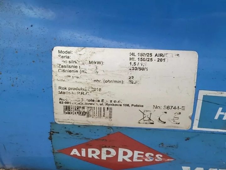 Компрессор масляный AIRPRESS 25L HL 150-25, фото 3