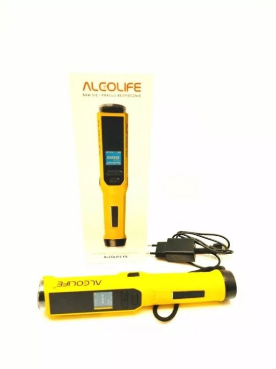 Alkomat Alcolife F8 elektrochemiczny желтый аккумуляторный 0-4 ‰, фото 1
