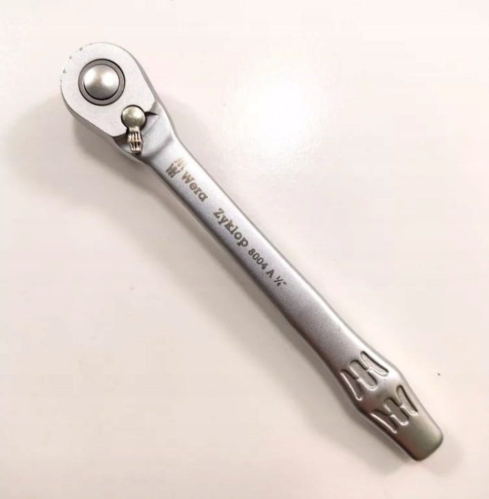 Wera 8000 А Zyklop трещотка 1/4" 72 зубья вращения головка блока 152 мм сталь, фото 1