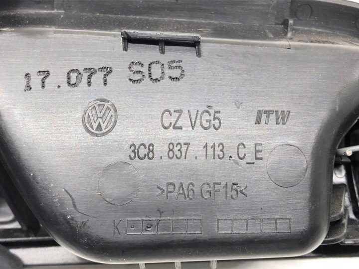 РУЧКА ВНУТРЕННЯЯ ЛЕВАЯ ПЕРЕДНЯЯ VW CC B7 3C8837113C Спортивный/Купе 11-16, фото 4
