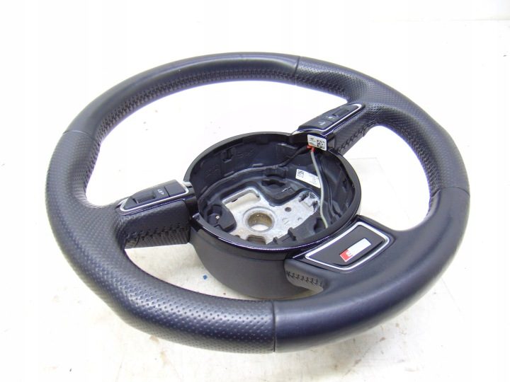 РУЛЬ КОЖА ПЕРФОРИРОВАННАЯ МУЛЬТИФУНКЦИОНАЛЬНАЯ AUDI A4 B8 РЕСТАЙЛИНГ S-LINE 8K0419091CA, фото 1