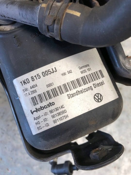 АВТОНОМНЫЙ ОТОПИТЕЛЬ WEBASTO VW TOURAN I РЕСТАЙЛИНГ 1K0815005JJ, фото 9
