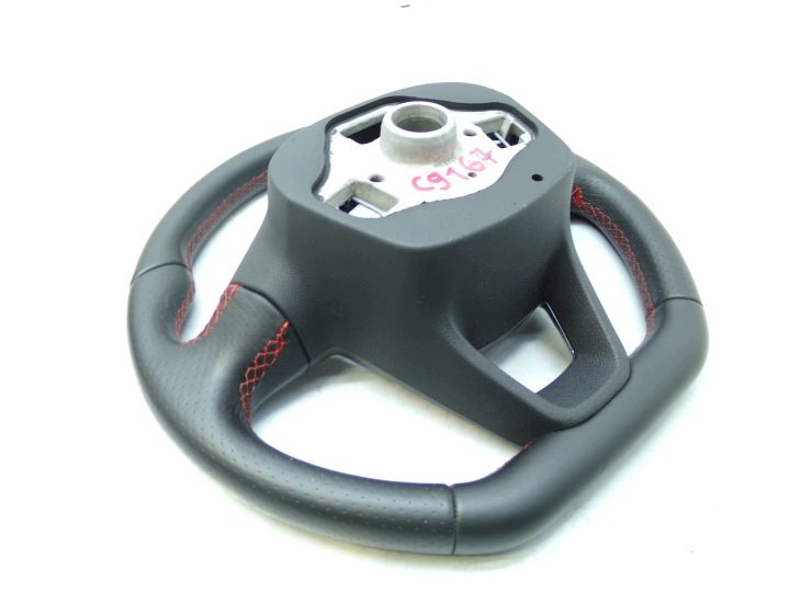 Руль мультифункциональный кожаный красный строчка Seat Ibiza FR 575419091H, фото 6