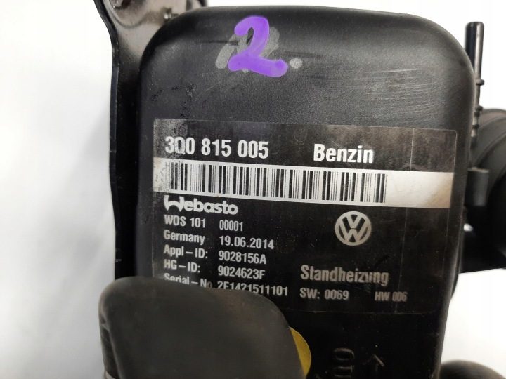 VW PASSAT B8 2014- WEBASTO АВТОНОМНЫЙ ОТОПИТЕЛЬ БЕНЗИН 3Q0815005, фото 5