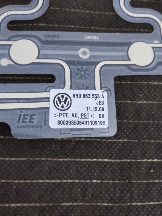 Volkswagen Polo 6R Коврик Датчик Zajętości Сиденья Пассажира Передний 6R0963553A, фото 6