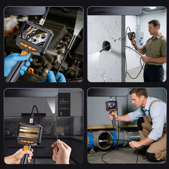 ПЕРЕНОСНОЙ ЭНДОСКОП ПРОМЫШЛЕННЫЙ ESO5 КАМЕРА С EKRANEM 4,3" Z OŚWIETLENIEM, фото 4