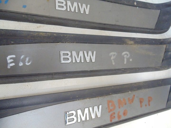 НАКЛАДКА ПОРОГА ПРАВАЯ ЛЕВАЯ ПЕРЕДНЯЯ BMW E60 E61 7074510 7034304, фото 2