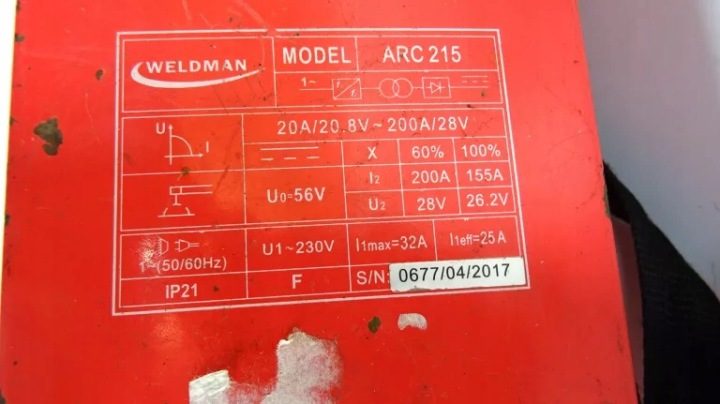 Сварочный аппарат elektrodowa Инверторный MMA / TIG ARC 250 WELDMAN 240A 60%, фото 2