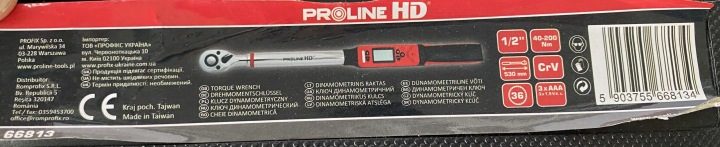 КЛЮЧ ДИНАМОМЕТРИЧЕСКИЙ ELEKTRO. 1/2 40-200NM, PROLINE HD, CE, фото 12