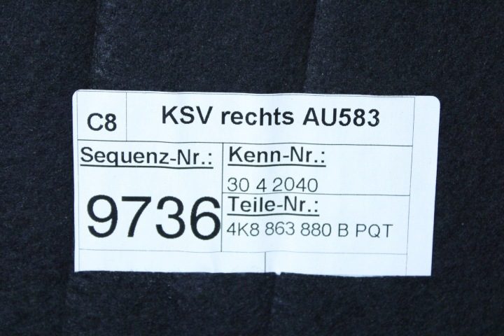 AUDI A7 4K ОБШИВКА БАГАЖНИКА 4K8863880, фото 6