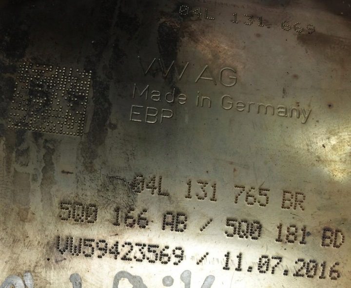 Катализатор DPF Audi A3 8V VW Golf VII 1.6 TDI CXXB 04L131765BR 5Q0131705M, фото 3
