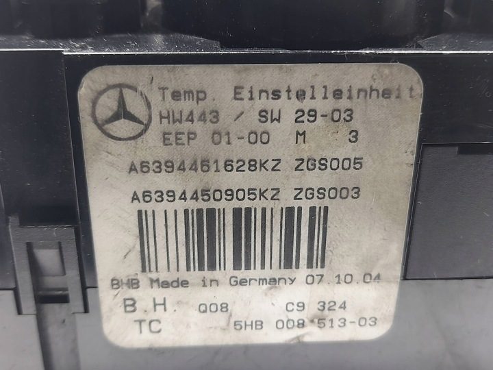 БЛОК УПРАВЛЕНИЯ ПЕЧКОЙ КОНДИЦИОНЕРА A6394461628 MERCEDES VIANO W639, фото 4