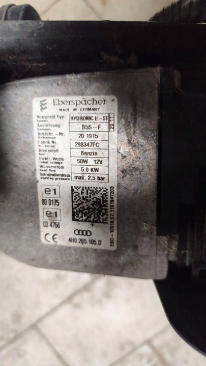 Автономный отопитель (Webasto) Audi A6 Allroad C7 4G0265081D, фото 2
