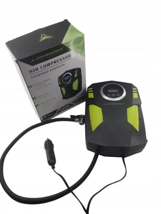 Компрессор воздуха DC 12V, 150 PSI, с analogowym ciśnieniomierzem, 4 adapt, фото 1