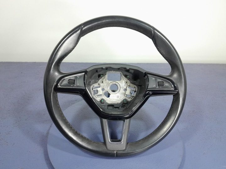 SKODA RAPID РЕСТАЙЛИНГ РУЛЬ МУЛЬТИФУНКЦИОНАЛЬНЫЙ КОЖАНЫЙ 3V0419091L, фото 1