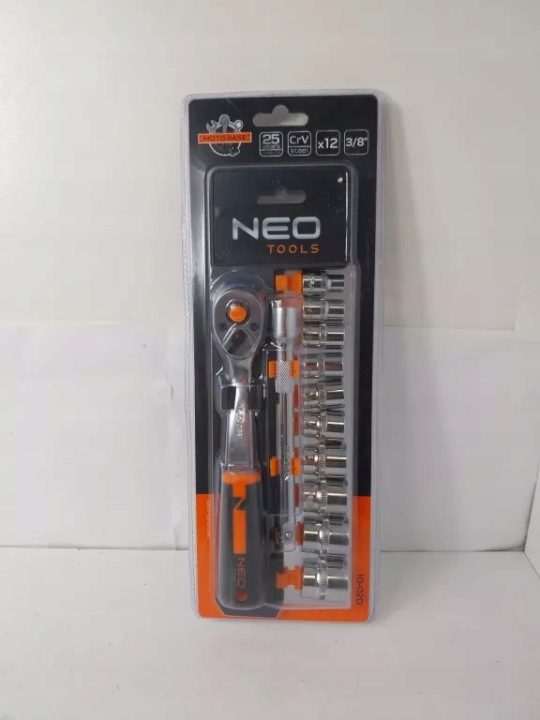 Торцевые головки 3/8" 12 шт. трещотка NEO, фото 2