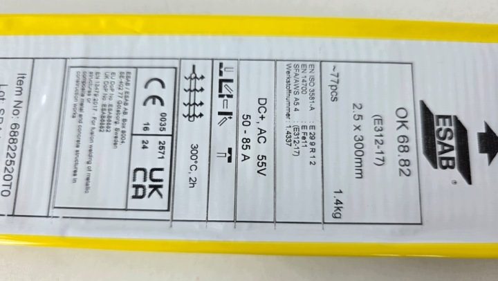 ESAB elektroda OK 68.82 2,5x300mm 1,4 кг 68822520T0, фото 4