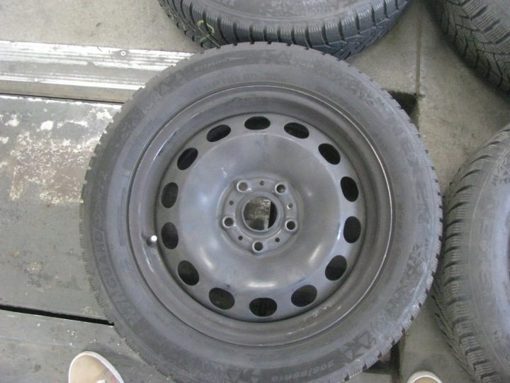 КОЛЕСА СТАЛЬНЫЕ ЗИМА VW 5X112 6,5J16 ET46 + 205/55R16 91H NEXEN КОЛПАКИ, фото 7
