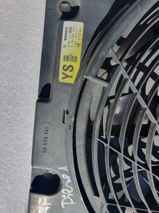9133342 Вентилятор кондиционера корпус Opel Zafira A 2001 г. 2.2 DTI, фото 3
