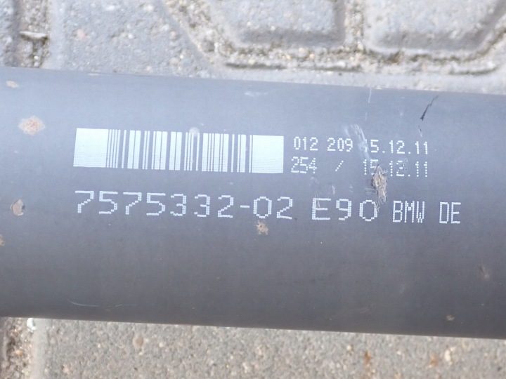 КАРДАННЫЙ ВАЛ ОРИГИНАЛ N47D20A 7575332-02 BMW E90 E91 2.0 дизель 85 кВт 2012 г., фото 6