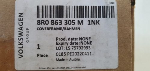 Оригинальный Audi Q5 Centre Console Алюминий Trim Крышка - 8R0863305M1NK, фото 2