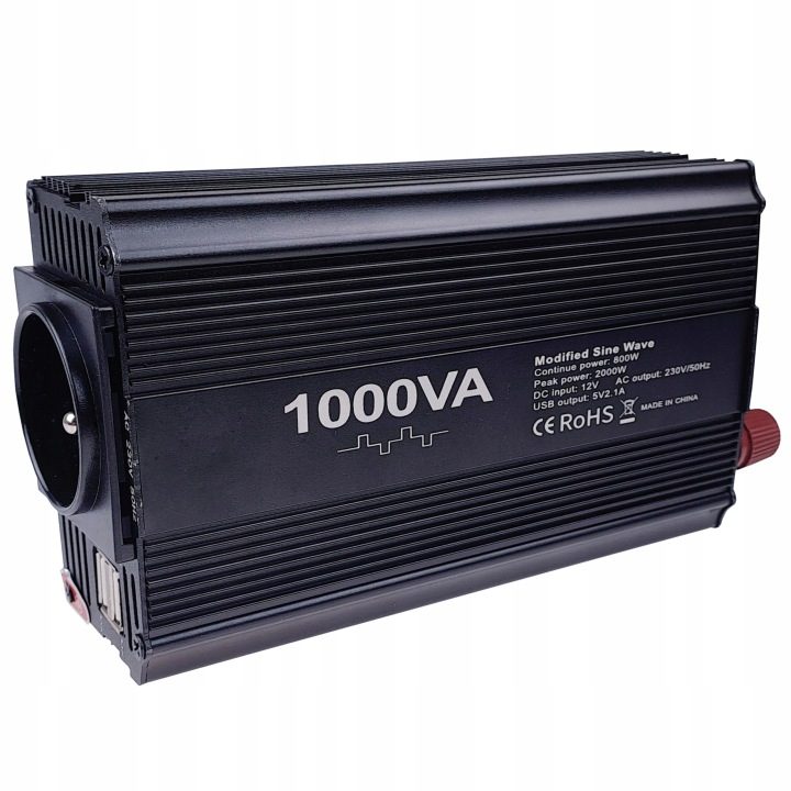 Преобразователь автомобильный инвертор напряжения DC/AC 12V 230V 800W | SinMod, фото 2