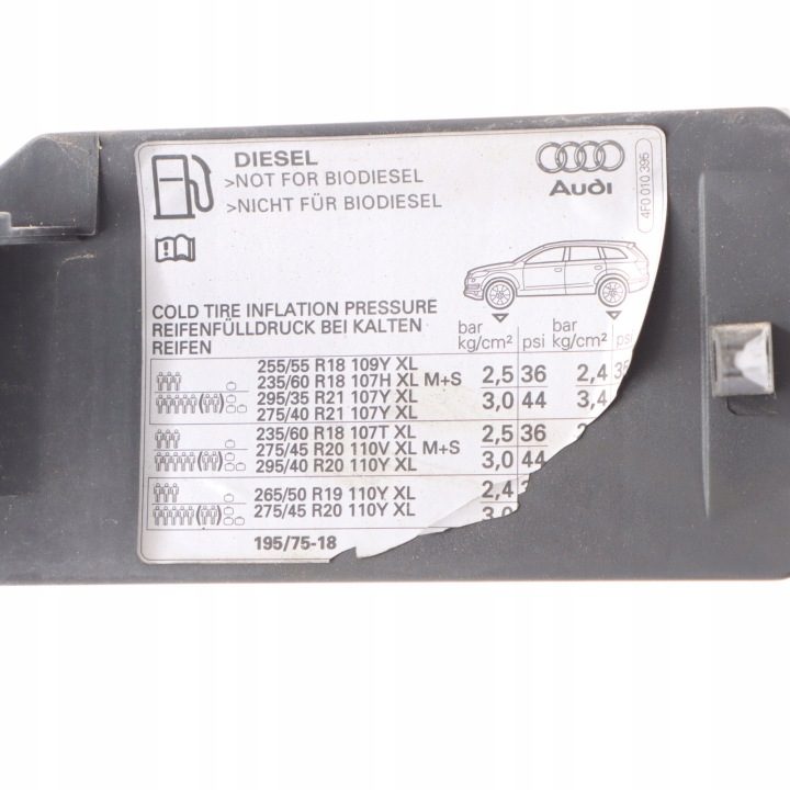 Audi Q7 4L 4.2 TDI BTR Дизель Крышка Горловины бензобака 4L0809857, фото 11