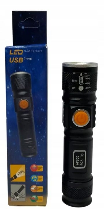 ФОНАРИК ŁADOWANA USB 20239, фото 1