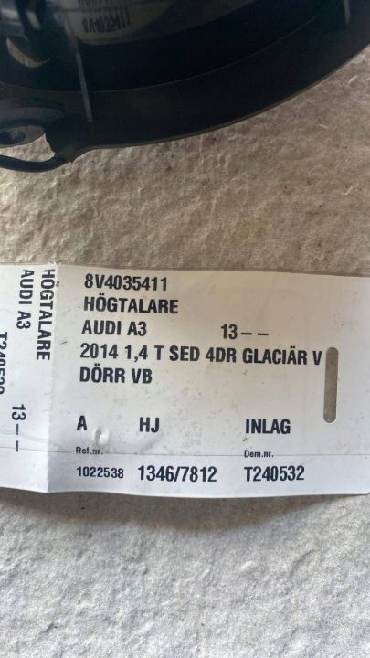 Динамик двери задней сторона левая Audi A3 S3 8V 8V4035411, фото 3