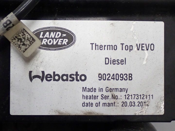 WEBASTO АВТОНОМНЫЙ ОТОПИТЕЛЬ LAND ROVER DISCOVERY IV 4 L319 3.0 SDV6 12 г., фото 8