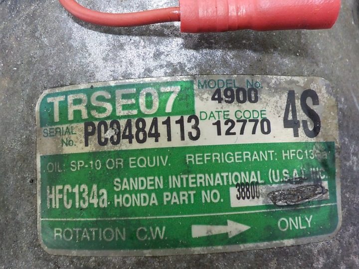 HONDA CIVIC VIII 1.4 16V B КОМПРЕССОР КОНДИЦИОНЕРА TRSE07 4900, фото 2