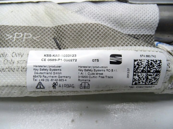 Шторка безопасности Airbag правый 5F4880742 Seat Leon III 5D хэтчбек, фото 4