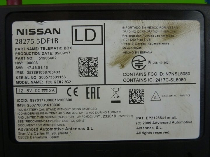 Блок управления INFINITI Q30 18 г. 28275 5DF1B TELEMATIC БОКС 51986402 TCU, фото 7