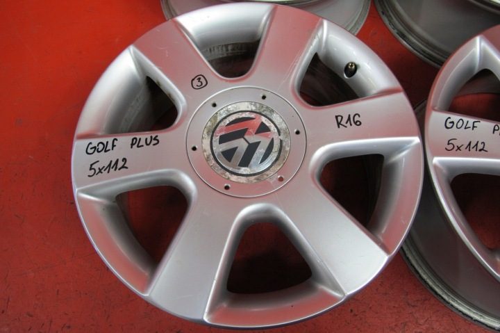 4× Литой диск Volkswagen OE 1T0601025C GOLF + 6.5" x 16" 5x120, фото 4
