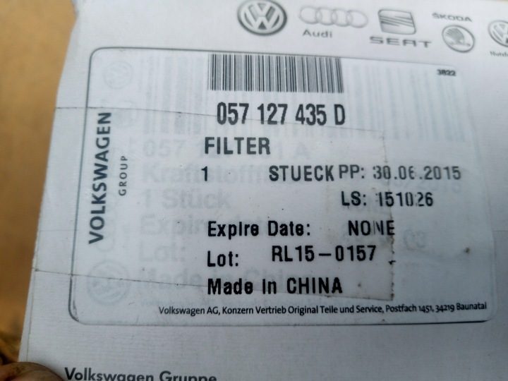 Volkswagen OE 0571 27 435D топливный фильтр, фото 2