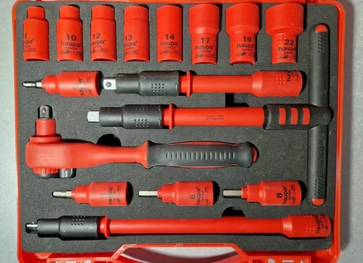 Комплект инструментов Haupa 16-elementowy торцевых головок VDE 3/8'' в кейсе, фото 2