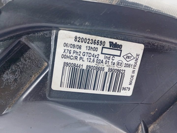 ФАРА ЛЕВАЯ ПЕРЕДНЯЯ OE 8200236590 Renault Kangoo 1 I РЕСТАЙЛИНГ 02-08, фото 5