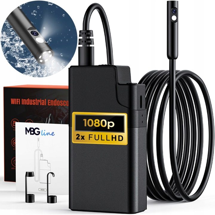 Эндоскоп MBG Line W500 DUO 5m 5.5 мм 2x FHD с модулем WI-FI, фото 1