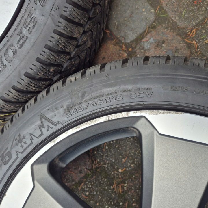 Зима колеса 225/45 R18 Skoda Octavia Superb Yeti VW T-ROC Audi A4 B8 B9 A6, фото 7