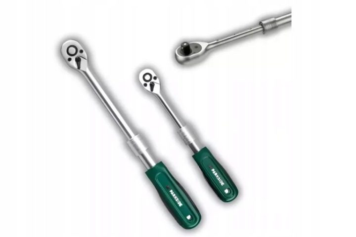 Комплект 2 grzechotek teleskopowych для warsztatu PARKSIDE 1/4" и 3/8" 72 зубья, фото 1