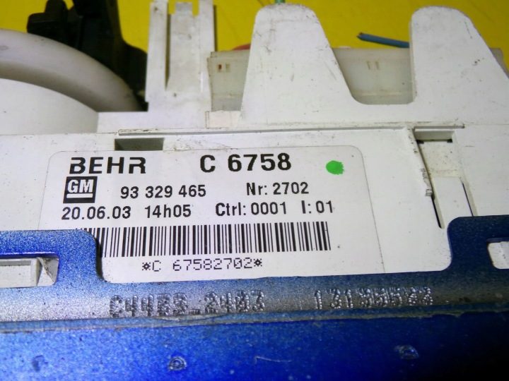 ПАНЕЛЬ УПРАВЛЕНИЯ ОБДУВА КОНДИЦИОНЕРА OPEL MERIVA A GM 93329465 NR1487, фото 2
