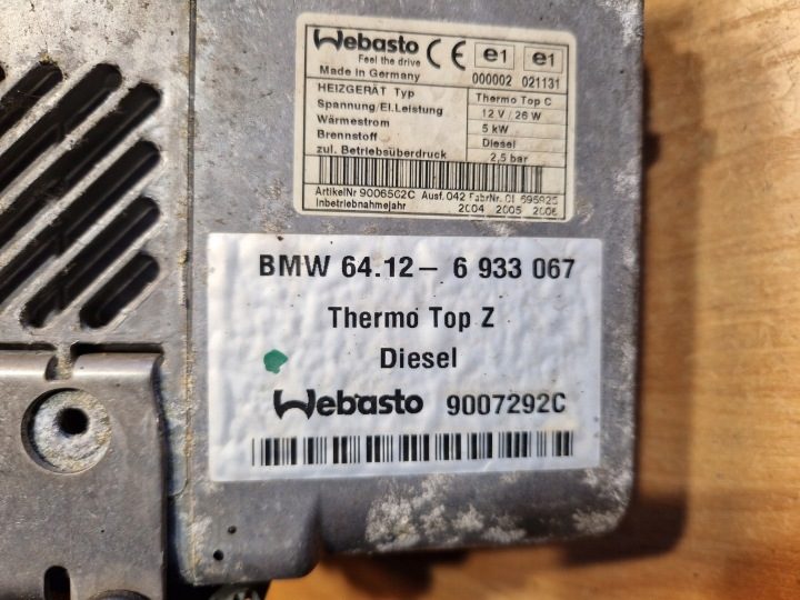 BMW 7 E65 E66 WEBASTO Отопитель Thermo Top Z ДИЗЕЛЬ 6933067, фото 4