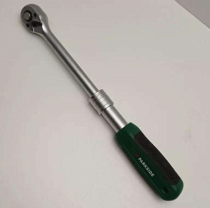 Teleskopowa трещотка гаражная Parkside 1/2″ 72 зубья длина 460–600 мм, фото 3